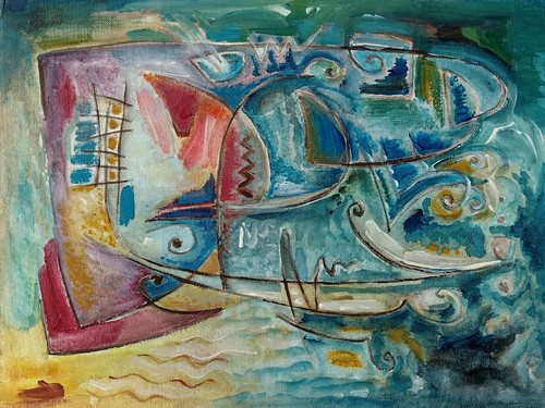 Original acrylic painting - painting, on
