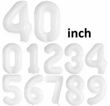 40" White Balloons Giant Foil