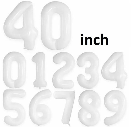 White balloons giant foil - 40",