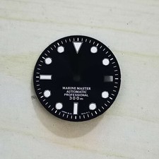 29mm Black Watch Dial w/Green