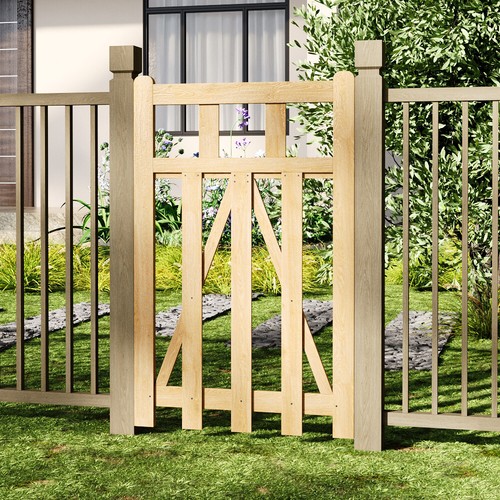 Garden wooden gate pedestrian - gate,