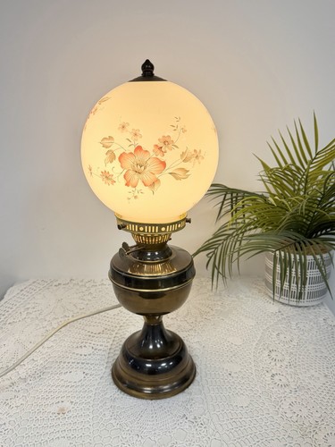 Vintage oil lamp converted - vintage,