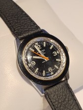 Rare Oriosa Diver Style Watch  Orange Second Hand Swiss 17 Jewel