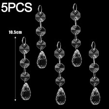 12/24Pcs Christmas Tree Clear Glass Icicle Ornaments Decoration Xmas Home Decor