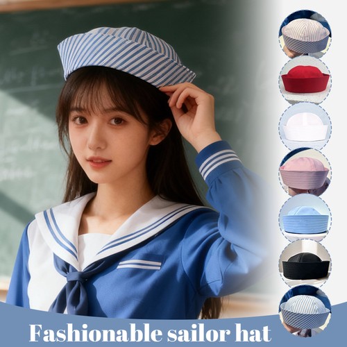 Stripe cosplay sailor hat - stripe,