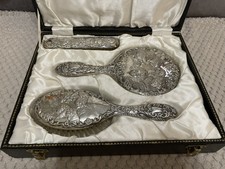 Vintage Sterling Silver Angel dressing table Set