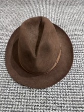 Lock & Co Hatters Vintage Trilby Hat Brown/ Chocolate Size 57/7  Good Condition