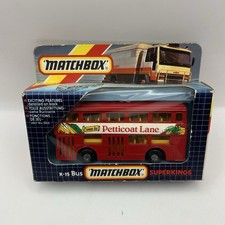 Matchbox Superking Petticoat lane bus Red K-15 Diecast Model VGC Boxed