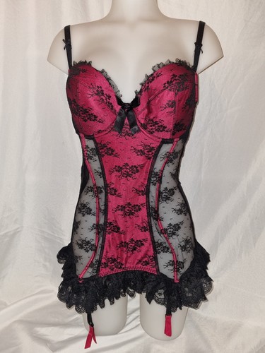 Black red boned - , underwired