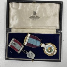 2x Enamel & Silver Masonic