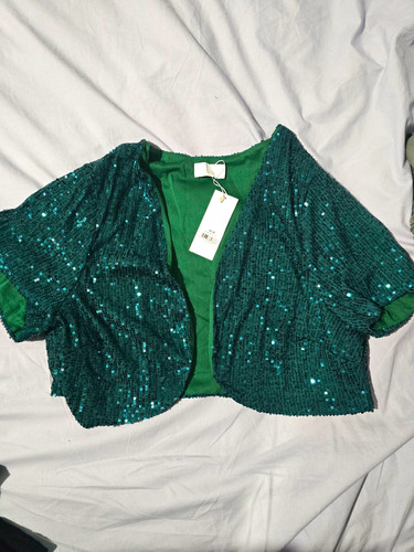 Yours london green sequin - yours,