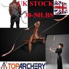 Archery Traditional Recurve Bow&Traditional Bow Bag SET Longbow Hunting Target