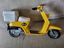 Vintage SINDY Yellow Moped/Scooter/Motorbike with Rear Basket Length 10 inches