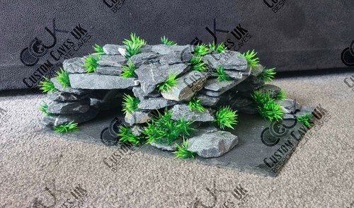 Bespoke made slate pleco cave - made,