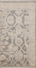 Luxury Hand-Knotted Contemporary Moroccan Wool Area Rugs Gray 4x6 ft