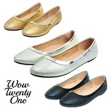 Womens Ballet Dolly Pumps Light Ballerina Flat Casual Slip On Ladies Shoes Size