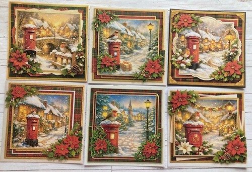 Snowy village card toppers - 6,