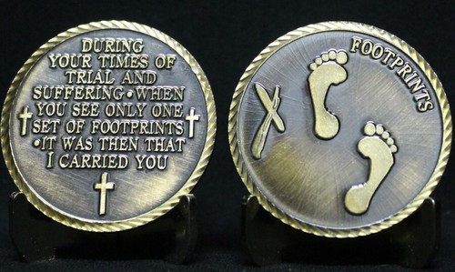 Footprints challenge coin - challenge,