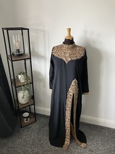 Chiffon Asian Indian Pakistani Party Wear Wedding Maxi Dress Size 40 / UK 12-14