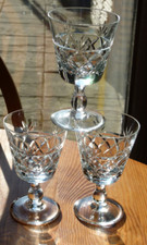 3 Brierley Crystal Cut Glasses