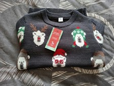 TU Polar Bear Christmas Jumper 9 Years, New With Tags