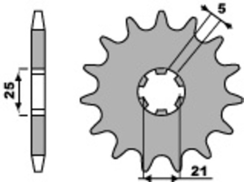 Pbr front steel sprocket - steel,