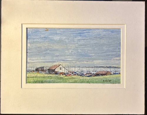 Oil painting river deben - ,