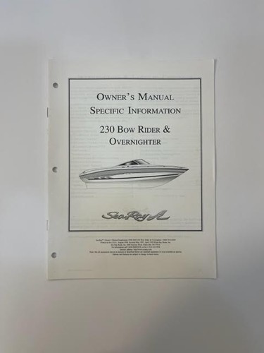 Owner manual specific - manual,
