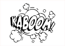 KABOOM Stencil Art graffiti