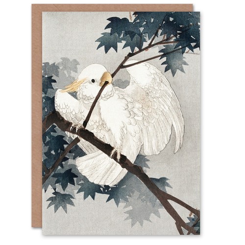 Ohara koson art card yellow - koson,