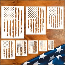 Large American Flag Stencil