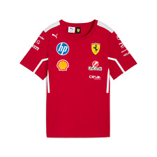Scuderia Ferrari F1 Official PUMA Team T-shirt 2025 Red Free UK Shipping