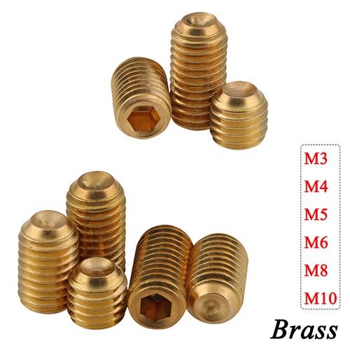 Brass grub screws cup point - cup,