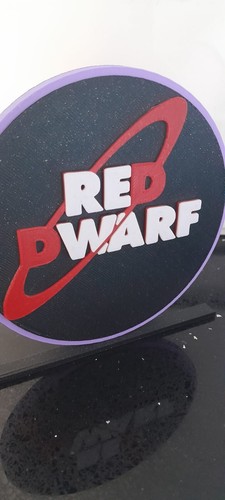 Red dwarf logo sign - sign, plaque