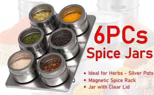 Magnetic spice jars tins - jars, with