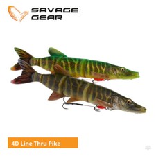 Savage Gear 4D Line Thru Pike Lures - Zander Muskie Predator Fishing Tackle