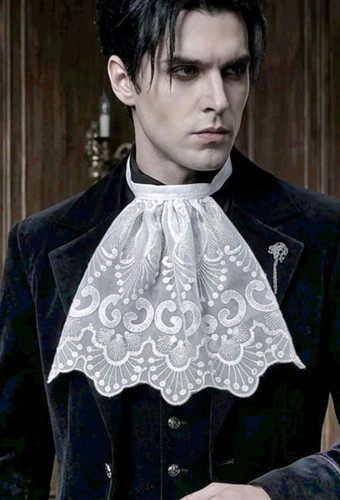 White lace jabot - jabot, cravat