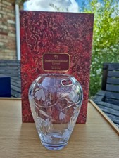 Doulton International Crystal Vase In Original Presentation Box