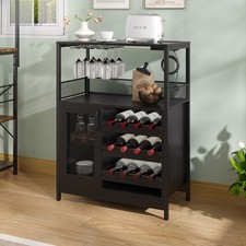 Black wooden home bar - , cabinet