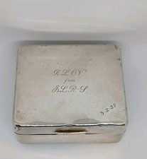 Sterling Silver Cigarette Box, Hallmarked 1926-27