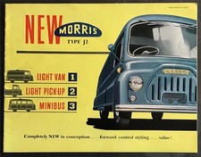 MORRIS J2 LIGHT VAN, Light Pick up & MINIBUS Sales Brochure May 1956 #H.5617