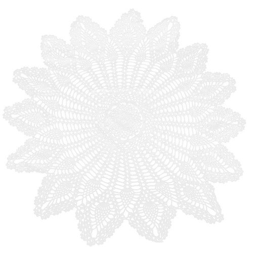Beige crochet tablecloth - crochet,