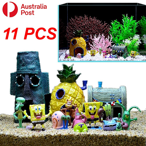 11pcs fish tank ornaments - 11pcs,