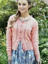 Sirdar Double Crepe DK Knitting Pattern 7224 Lady's Round Neck Cardigan 32-54"