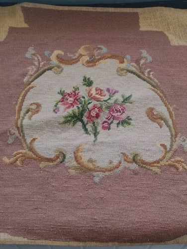 Vintage hand worked tapestry - worked,