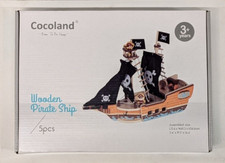 Cocoland Wooden Pirate Ship Dolls Play Set Ail For A wWrld of Swashbuckling