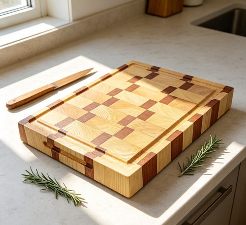 Handmade wooden end grain - handmade,