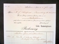 Mühlheim/Ruhr 1893, invoice