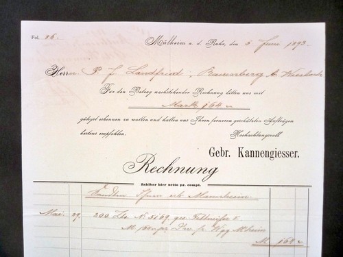 Mühlheim ruhr 1893 - mühlheim/ruhr, 1893,