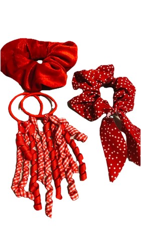 Girls red hair tie bow - tie, bundle